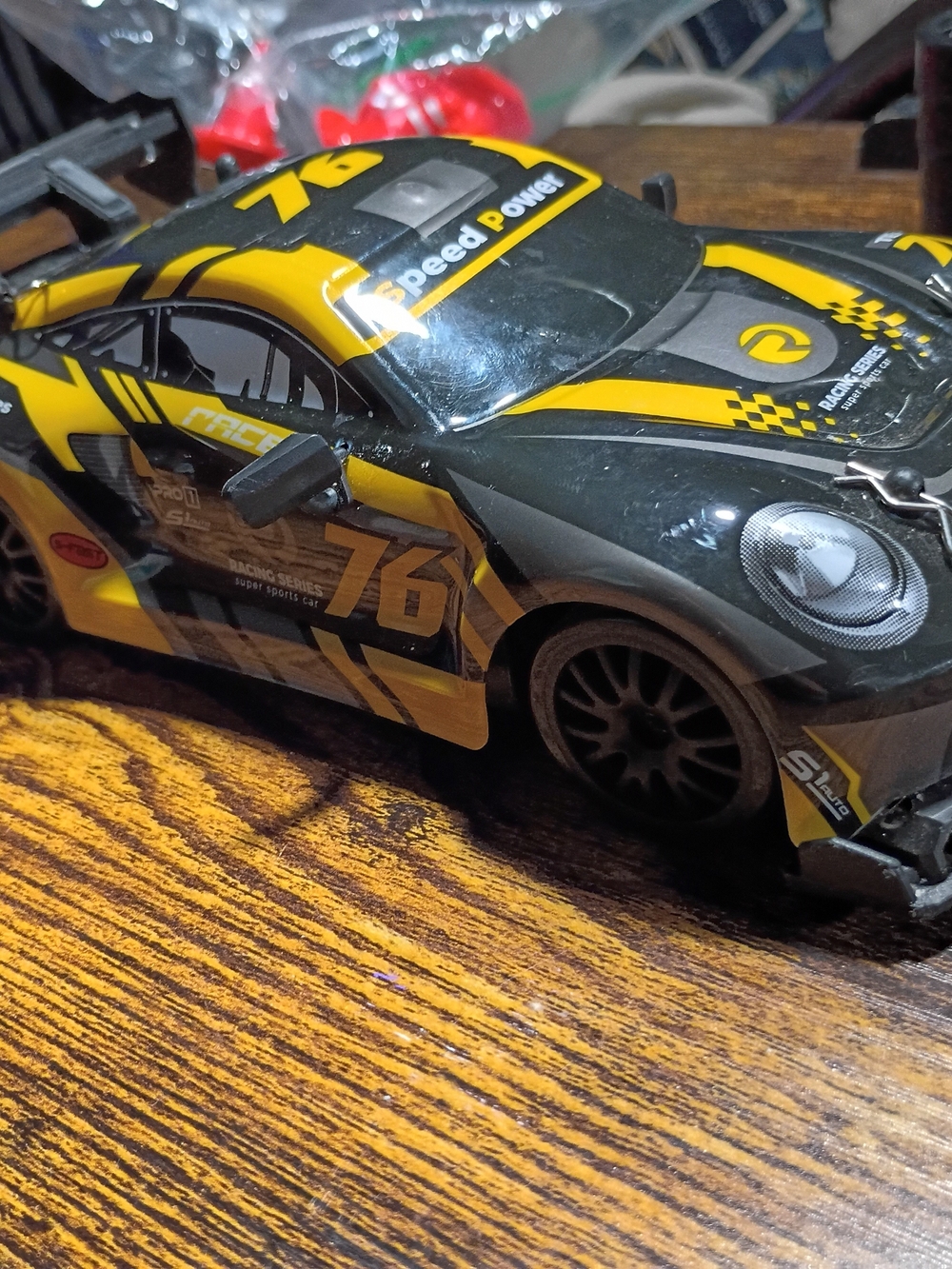 RC Sport Race Car Toy - Yellow & Black
